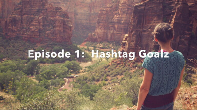 Image of me at Zion National Park wearing a summer sweater because I'll do anything for the FO photo