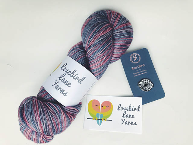 Image of some new self-striping yarn dyed with this podcast in mind!