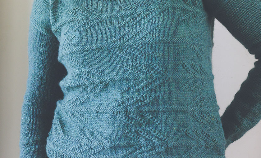 Image of the textural arrow details of my Wyeth Pullover by Alicia Plummer