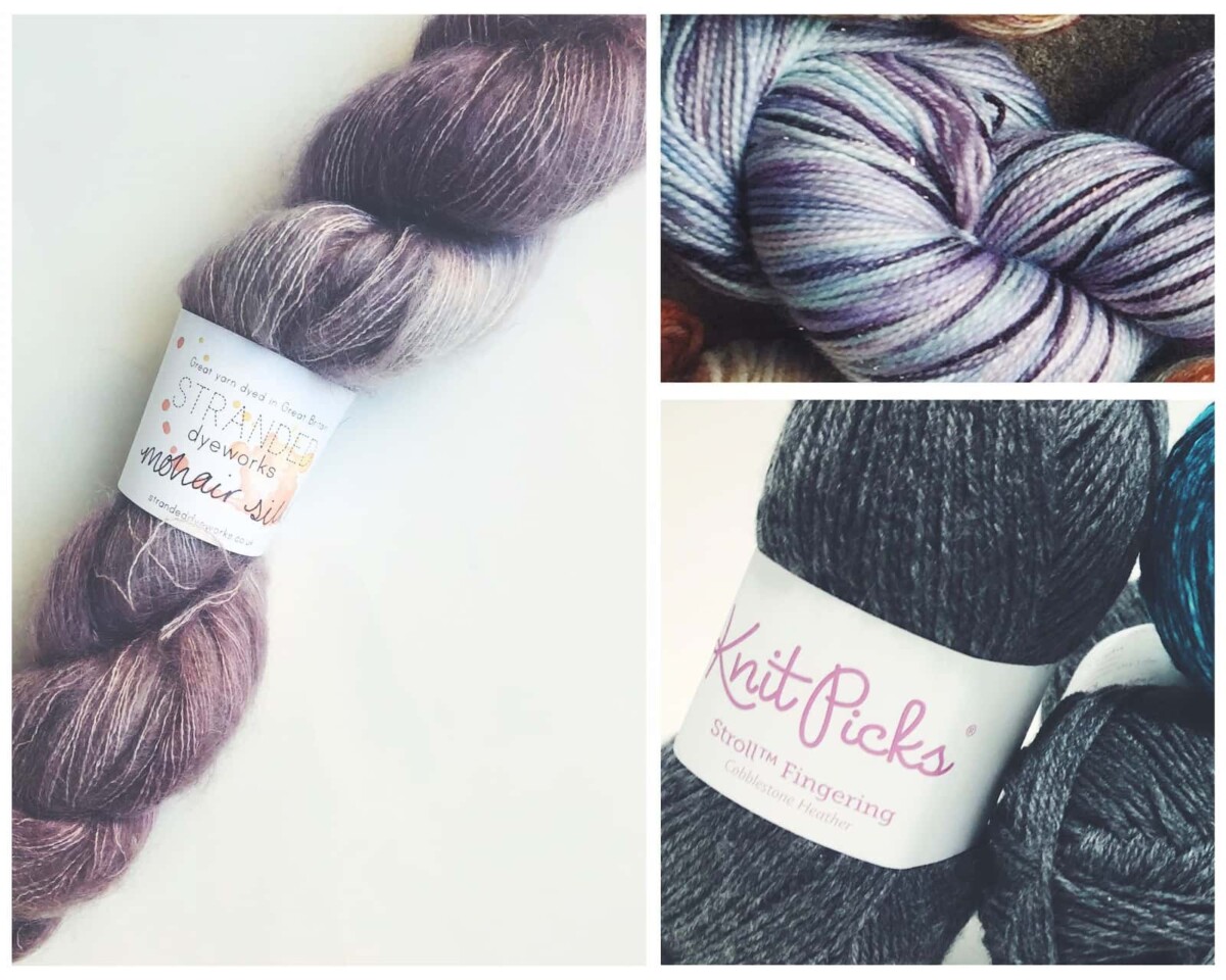 Image of the stash skeins I plan to use for my mohair socks.